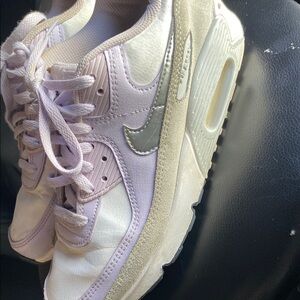 Nike Purple and Silver Sneakers